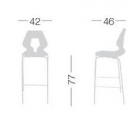 barová židle Prodige rozměr