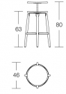 barová židle Vitone rozměr