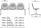 lavice do čekárny ST 501 rozměr