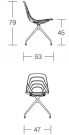 židle Coupe´.6 rozměr