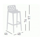 barová židle Isidoro_rozměr