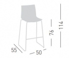 barová židle Kanvas_rozměr