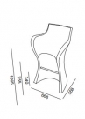moderní barová židle woopy_rozměr