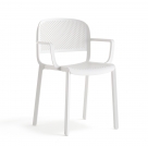 bílá plastová židle do kavárny_dome