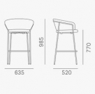 designová barová židle Jazz_rozměr