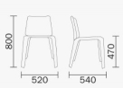 jídelní židle Mood_rozměr