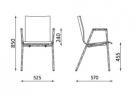 rozměr konferenčních židlí Cadeira 4 al