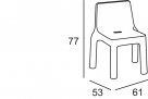 zahradní plastová židle Simple rozměr
